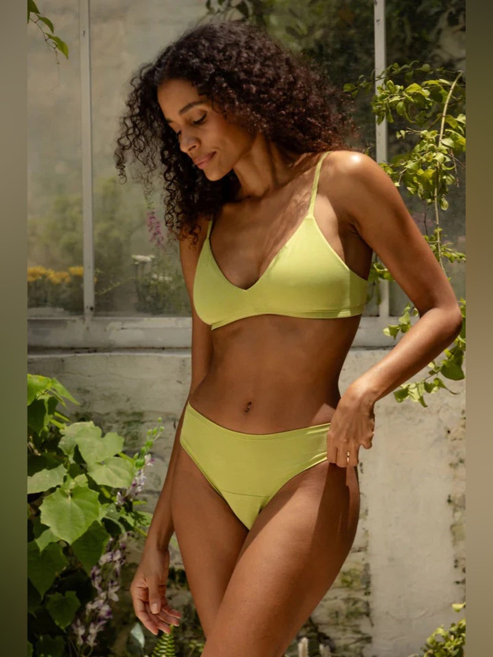 hủha Mineral Triangle Bra — Pistachio